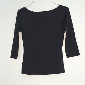 Black 3/4 Sleeve T-short